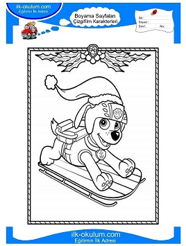 Çocuklar İçin Paw Patrol Boyama Sayfaları 